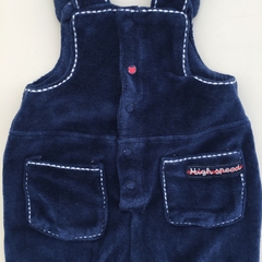 Enterito de plush con pie cerrado e interior de algodón "oso" Prenatal azul- 0-1M - tienda online