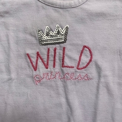 Remera manga larga de algodón blanca "Wild princess" Mimo - 3-6M en internet