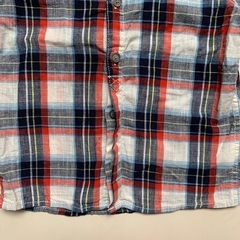 Camisa manga larga cuadrillé roja y azul H&M - 12-18M en internet