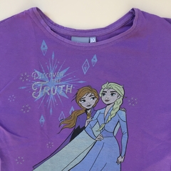 Remera manga corta de algodón Frozen "Elsa y Ana" violeta Disney - 10A - comprar online