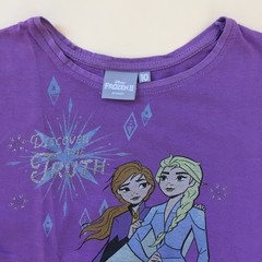 Remera manga corta de algodón Frozen "Elsa y Ana" violeta Disney - 10A en internet