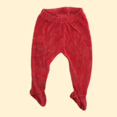 Pantalón de plush con pie cerrado y cintura elástica rojo Akiabara - 12M