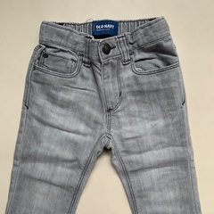 Pantalón de jean gris skinny con cintura ajustable y elástica Old Navy - 2A - comprar online