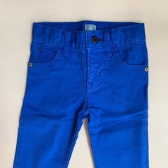 Pantalón de gabardina azul con cintura ajustable Gap - 12-18M - comprar online