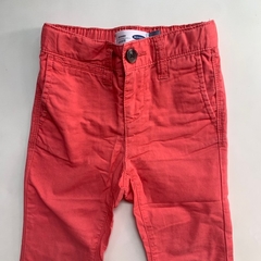 Pantalón de gabardina finito con cintura elástica y ajustable skinny naranja Old navy - 2A - comprar online