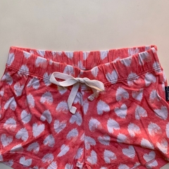 Short de algodón con cintura elástica rosa "Corazones" Mimo - 6A - comprar online