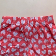 Short de algodón con cintura elástica rosa "Corazones" Mimo - 6A en internet