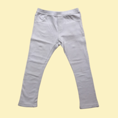 Pantalón de algodón blanco con cintura elastizada - Zara - 4-5A