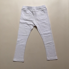 Pantalón de algodón blanco con cintura elastizada - Zara - 4-5A en internet
