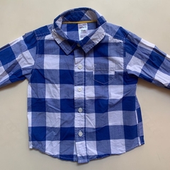Camisa manga larga cuadrillé azul Carter's - 9M - comprar online