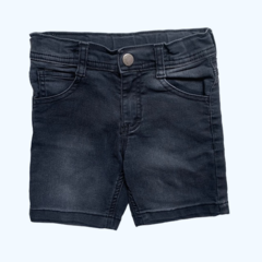 Bermuda de jean negra con cintura ajustable Mimo - 4A