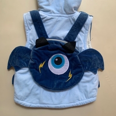 Chaleco azul con botones, interior de algodón, capucha y mochila "mounstro" *NUEVO* - 5A - tienda online