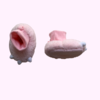 Pantuflas rosas "Garras" con interior de algodón Carter's *NUEVO* - 6-12M (11cm)
