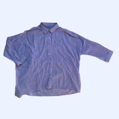 Camisa manga larga rayada celeste Wanama - 13-14A