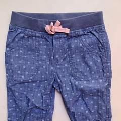 Pantalón de gabardina finita azul con cintura elástica de algodón H&M - 2-3A - comprar online
