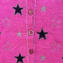 Saco de hilo de algodón con botones y estrellas rosa Beneton Baby - 6-9M en internet