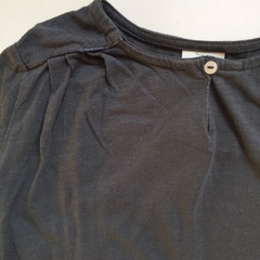 Remera de algodón manga larga botón gris Zara - 4-5A en internet