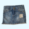 Pollera de jean con cintura ajustable y detalle en brodery Mimo - 3A