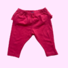 Pantalón de algodón rosa con volado Mimo - 6-9M