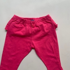 Pantalón de algodón rosa con volado Mimo - 6-9M - comprar online