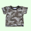 Remera manga corta camuflada gris Mimo - 12-18M