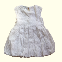 Vestido blanco de brodery Baby Cottons - 18M