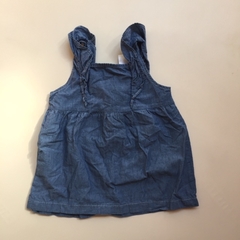 Camisola de jean finito sin mangas con volados celeste Carter's - 3A - comprar online