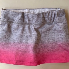 Pollera deportiva gris y rosa con cintura elástica y short interno Fly Sports - 8A - comprar online