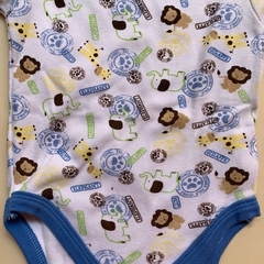 Body de algodón manga corta estampado "Animales" Baby Gear - 3-6M en internet