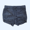 Short de jean con cintura elastizada y volados Mimo - L