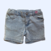 Short de jean con cintura ajustable celeste clarito con detalles bordados en rosa Carter's - 2A