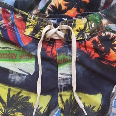 Traje de baño con cintura ajustable, velcro y cordones azul y amarillo "surf" Mimo - 4A - comprar online