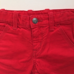 Bermuda de gabardina con cintura ajustable roja Gap *NUEVO* - 18-24M - comprar online