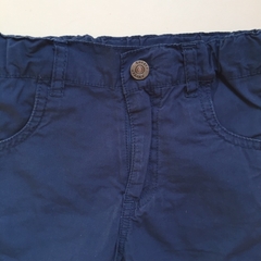 Bermuda de gabardina con cintura ajustable azul Cheeky - 9-12M - comprar online