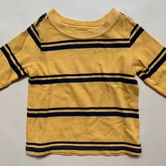 Remera manga larga rayada amarilla Tommy Hilfiger - 6-9M - comprar online