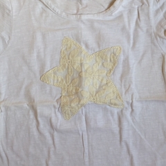 Remera manga corta con estrella de brodery blanca Mimo - 8A - comprar online