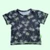 Remera manga corta de algodón negra y verde "Palmeras" Mimo - 3A