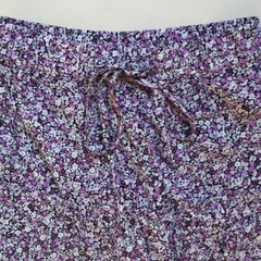 Pollera con cintura elastica floreada violeta Zara - XS (10A) - comprar online