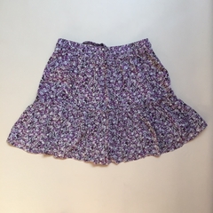 Pollera con cintura elastica floreada violeta Zara - XS (10A) en internet