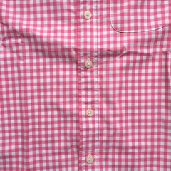 Camisa manga corta cuadrille rosa y blanco con bolsillo Gap - 6-7A en internet