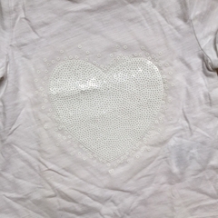 Remera manga corta con corazón de lentejuelas blanca H&M - 1-2A - comprar online