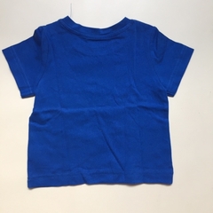 Remera de algodón manga corta azul "Mister awesome" Gap - 12-18M en internet