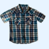 Camisa manga corta cuadrillé azul - 8A