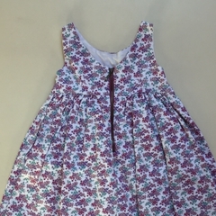 Vestido sin mangas floreado blanco y violeta Neck & Neck - 4-5A en internet