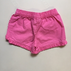 Short de gabardina finito con cintura elástica y volados rosa Carter's - 18M en internet