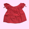 Camisola sin mangas roja con brodery Cheeky - 2A