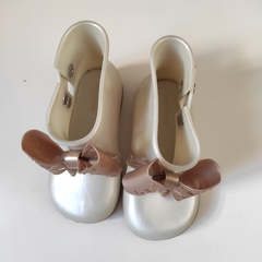 Botas de goma con moño beige Mini Melissa - 24 - comprar online