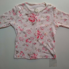 Saco manga larga rosa floreado con botones Little Akiabara *NUEVO* - 12M - comprar online