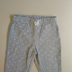 Pantalón de algodón con cintura elástica gris punteado Carter´s - 6M - comprar online