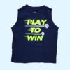 Musculosa de algodón azul "Play to win" Carter's - 24M